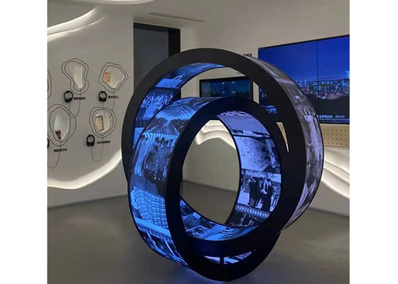銀行曲げられた柔らかく適用範囲が広いLEDモジュールの屋内広告の使用