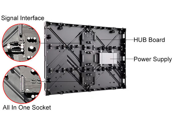 Light Weight Aluminum Cabinet HD LED Display Screen P2.5 P2 P3.07 4:3 Ratio