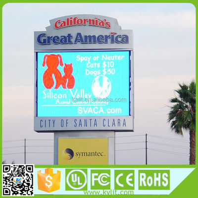 P10 屋外 LED ディスプレイモジュール 10mm ピクセルピッチ 10000cd/㎡